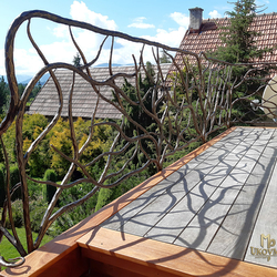 Luxury balcony railing handmade by artistic blacksmiths  exterior railing