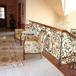 A romantic hand-forged railing - interior railings