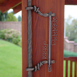 A wrought iron thermometer A wrought iron thermometer
