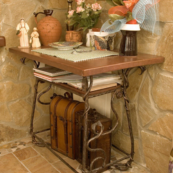Rustiklny nbytok - luxusn kovan stolk s lonm priestorom