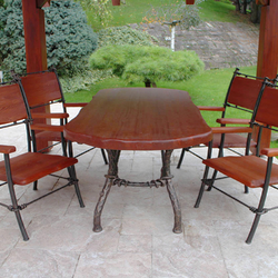 Wrought iron table and chairs - a garden furniture Wrought iron table and chairs - a garden furniture