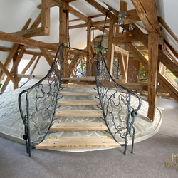 Wrought-iron bridge over the dome for entering the apartments  Majerovsk katie, a manor house made into a small hotel