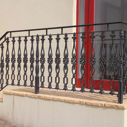 Copies of historical staircase railings - house entrance