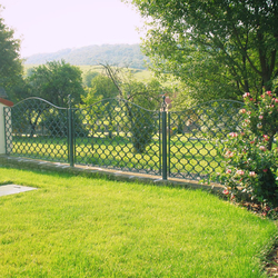 A wrought iron fence - waves