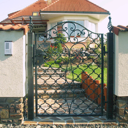 A wrought iron gate - waves