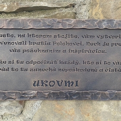 Venovanie bratov Polohovcov - kovaná tabuľa Venovanie bratov Polohovcov - kovaná tabuľa