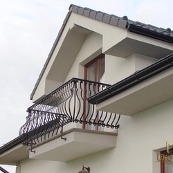 An exterior balcony railing