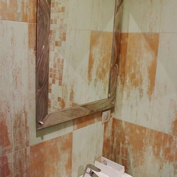 Nerezové zrkadlo do kúpeľne - exkluzívne zrkadlo ručne vyrobené v ateliéri dizajnu a umenia