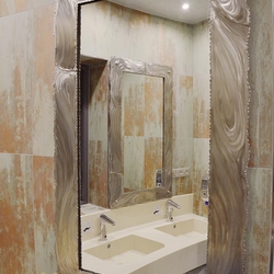 Moderné nerezové zrkadlo - luxusné zrkadlo do kúpeľne