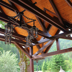 forged lighting, luxury lighting, quality lighting, outdoor lighting, gazebo lighting