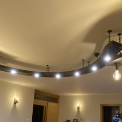 Abespoke modern pendant lighting  A hallway and dining room lighting 