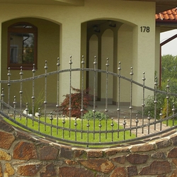 A wrought iron fence