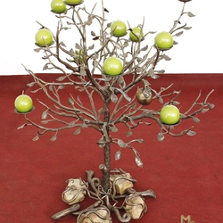 Svietnik - Strom s hadom a jablkom - exkluzívny svietnik
