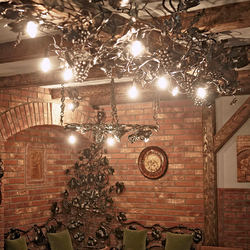 A wrought iron light Grapevine - a luxury light