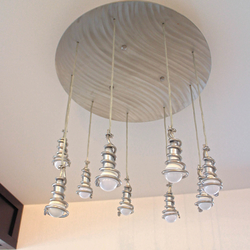  Amodern stainless steel chandelier with spirals  A pendant lighting for your interior